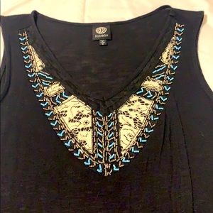 Pretty Beaded Sleeveless Top